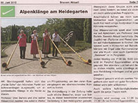 Das Alphorn Ensemble Heide Echo Alphorn Bläser Musikanten