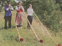 Das Alphorn Ensemble Heide Echo Alphorn Bläser Musikanten